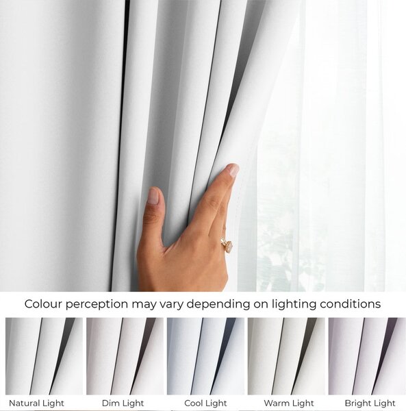 Бяло затъмняващо перде 140x175 cm Kierra – Restilo