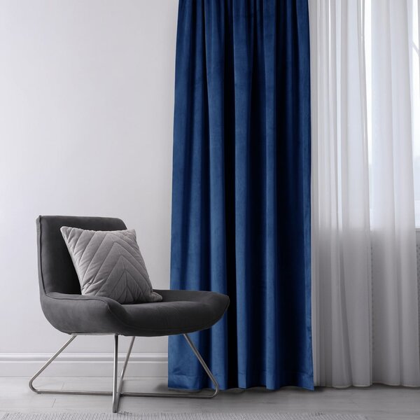 Тъмносиньо dimout перде 140x270 cm Eyelets – Restilo