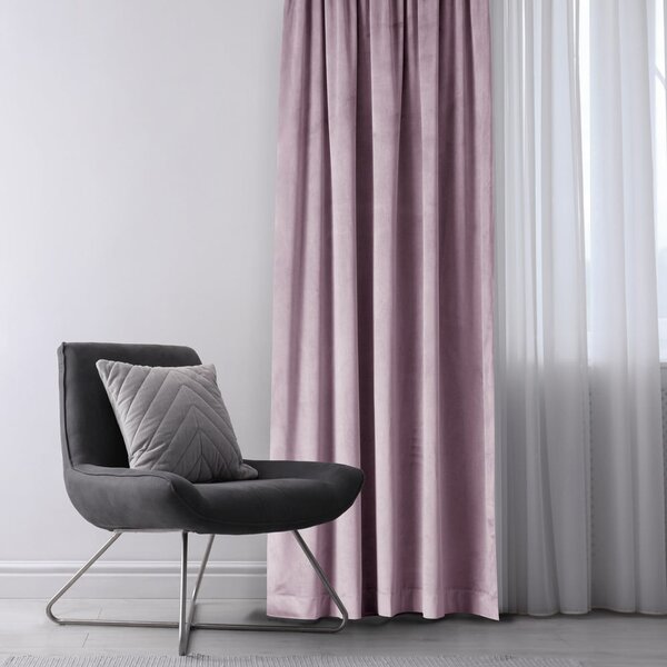 Светлорозово затъмняващо перде 140x245 cm Eyelets – Restilo