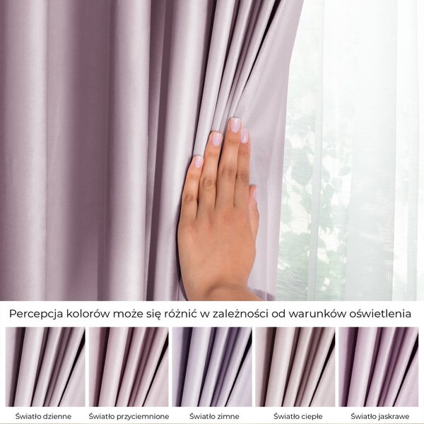 Светлорозово затъмняващо перде 140x245 cm Eyelets – Restilo