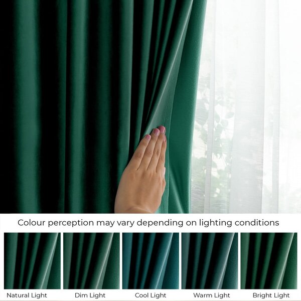 Тъмнозелено dimout перде 140x245 cm Pleat – Restilo