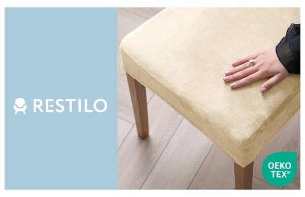 Бежово ластично покривало за стол 48 cm Sento – Restilo