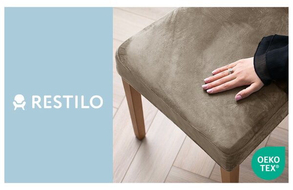 Сиво-бежово ластично покривало за стол 48 cm Sento – Restilo