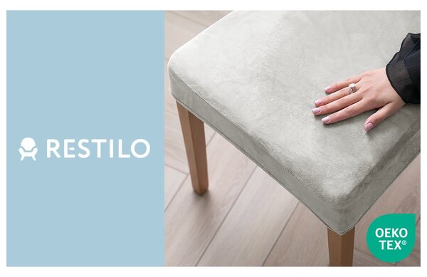 Светлосиво ластично покривало за стол 48 cm Sento – Restilo
