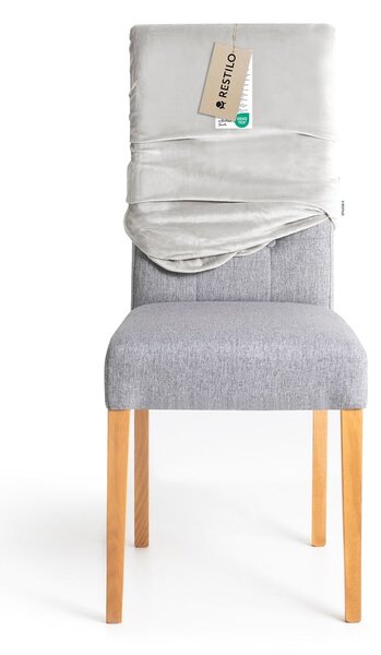 Светлосиво ластично покривало за стол 48 cm Sento – Restilo