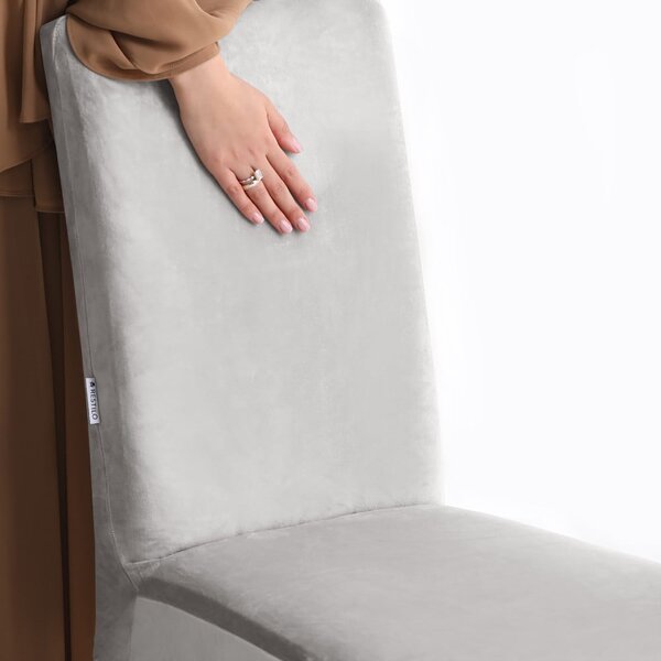 Светлосиво ластично покривало за стол 48 cm Sento – Restilo