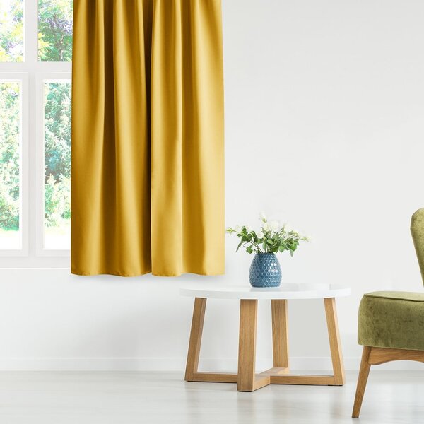 Жълто затъмняващо перде 140x175 cm Kierra – Restilo