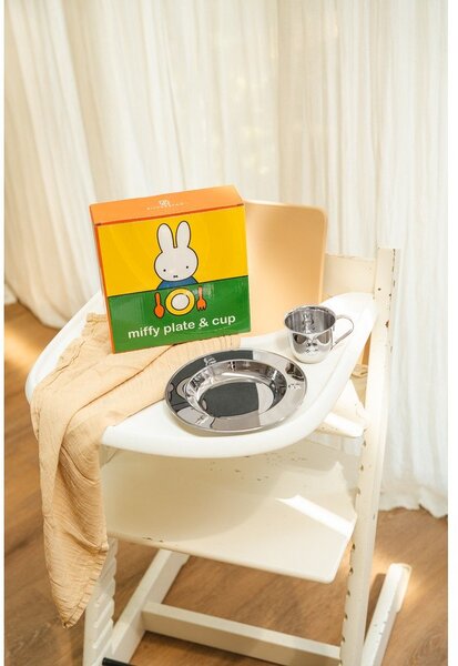 Детски комплект за хранене 2 бр. от неръждаема стомана Miffy – Zilverstad