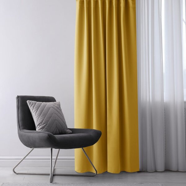 Жълто затъмняващо перде 140x175 cm Kierra – Restilo