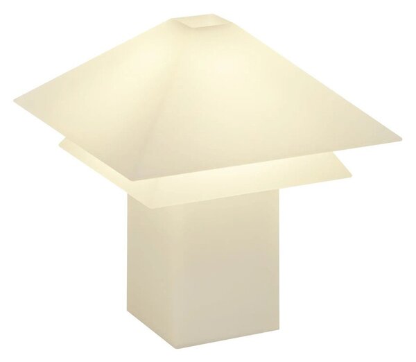 Бяла LED затъмняваща се настолна лампа с метален абажур (височина 33,5 cm) Sanaka – Blomus