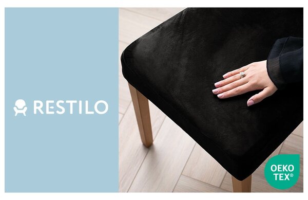 Черно ластично покривало за стол 48 cm Sento – Restilo