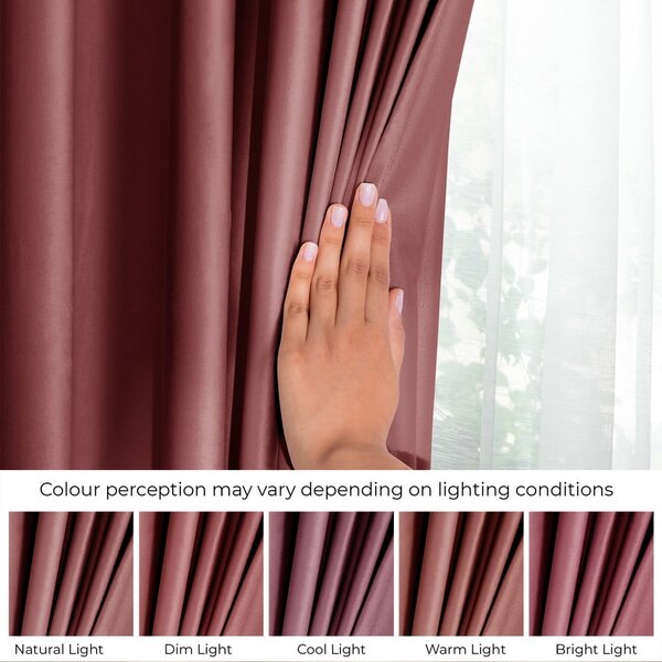 Розово затъмняващо перде 140x245 cm Eyelets – Restilo