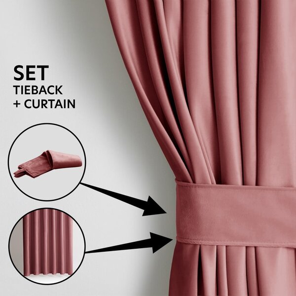 Розово затъмняващо перде 140x245 cm Eyelets – Restilo