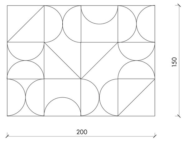Синьо /кремаво одеяло 150x200 cm Tul – noo.ma