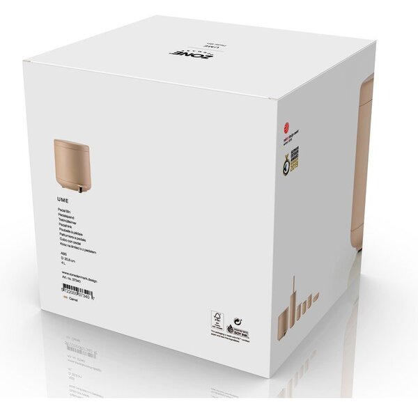 Бежово кошче за боклук с педал 4 l Ume – Zone