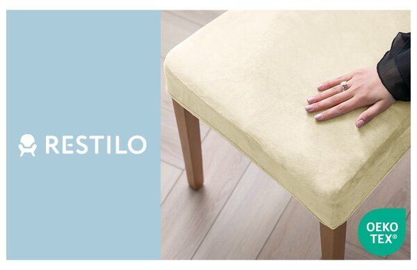 Кремаво ластично покривало за стол 48 cm Sento – Restilo