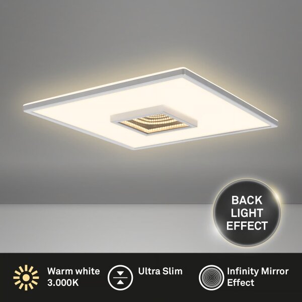 Briloner 3848014 - LED таванно осветително тяло TORO LED/18W/230V 42x42 см матов хром