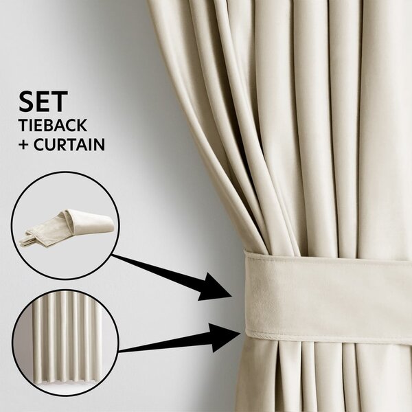 Бежово затъмняващо перде 140x245 cm Pleat – Restilo