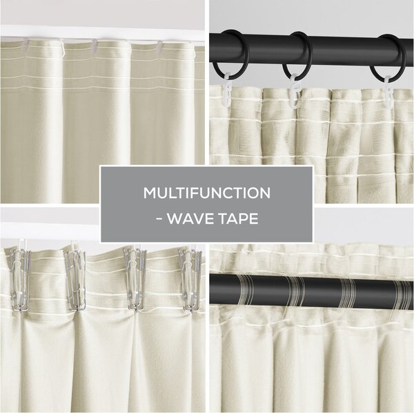 Бежово затъмняващо перде 140x245 cm Pleat – Restilo
