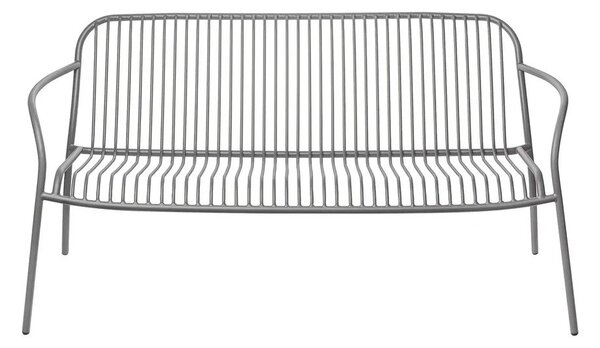 Сива градинска пейка метална Yua Wire – Blomus