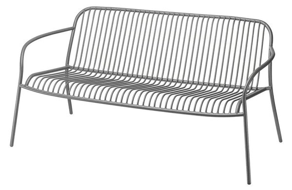 Сива градинска пейка метална Yua Wire – Blomus