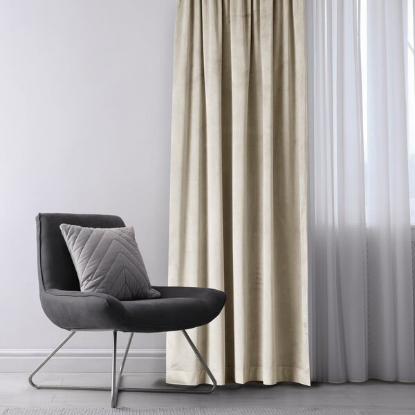 Бежово затъмняващо перде 140x245 cm Eyelets – Restilo