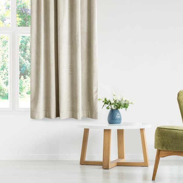 Бежово затъмняващо перде 140x245 cm Eyelets – Restilo