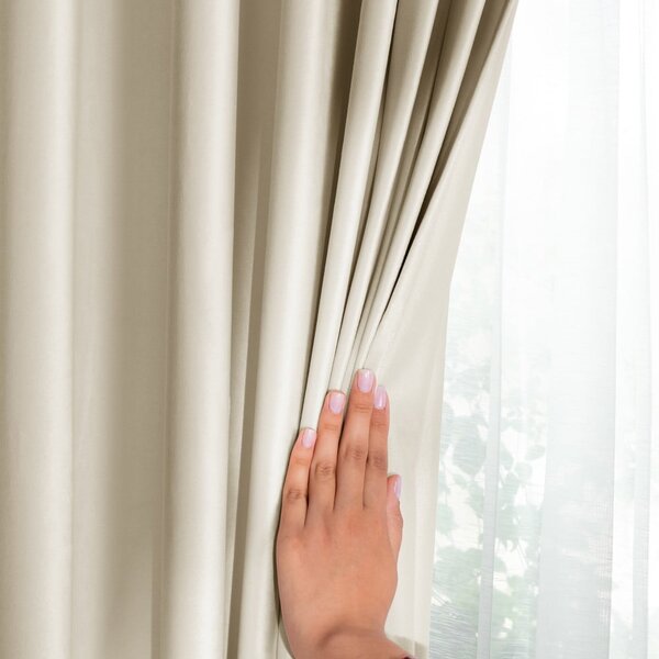 Бежово затъмняващо перде 140x245 cm Eyelets – Restilo