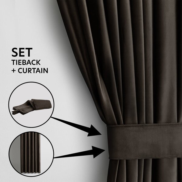 Кафяво dimout перде 140x270 cm Eyelets – Restilo