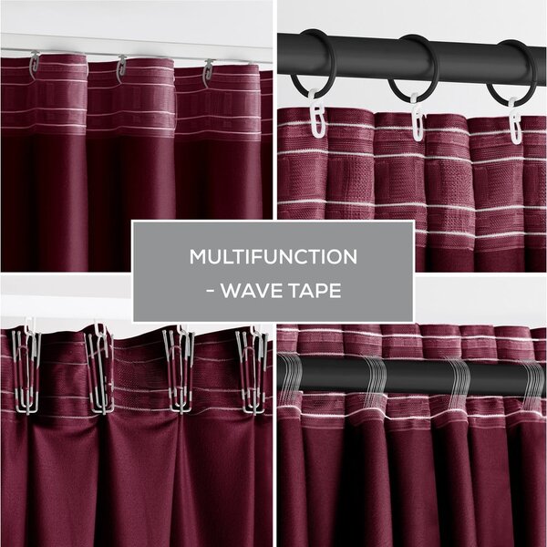 Бордо dimout перде 140x245 cm Pleat – Restilo