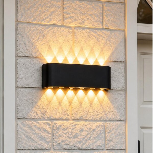 Top Light-LED Външно стенно осветително тяло RAY LED/10W/230V 3000/4000/6500K IP54 черно