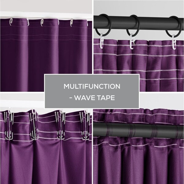 Лилаво dimout перде 140x245 cm Pleat – Restilo