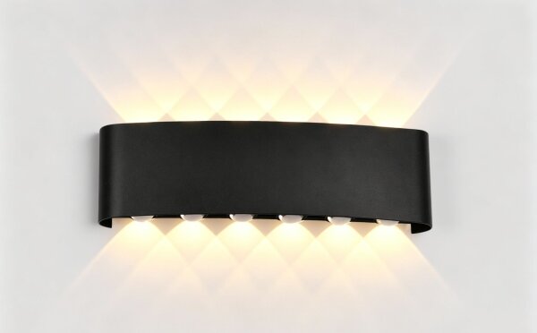 Top Light-LED Външно стенно осветително тяло RAY LED/10W/230V 3000/4000/6500K IP54 черно