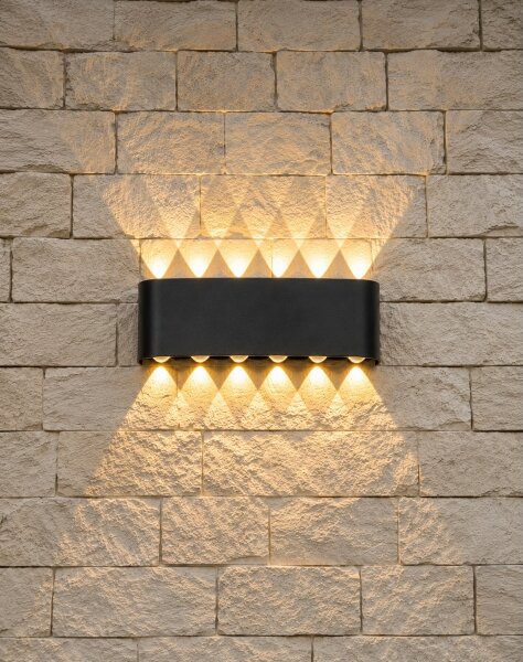Top Light-LED Външно стенно осветително тяло RAY LED/10W/230V 3000/4000/6500K IP54 черно