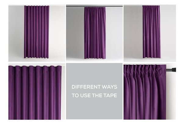 Лилаво dimout перде 140x245 cm Pleat – Restilo