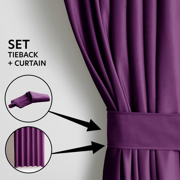 Лилаво dimout перде 140x270 cm Eyelets – Restilo