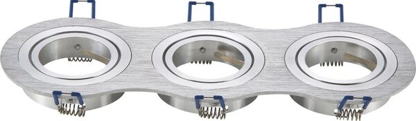 Aigostar - Тройна рамка за вградено осветително тяло GU10 25,5x9,1 cm матов хром
