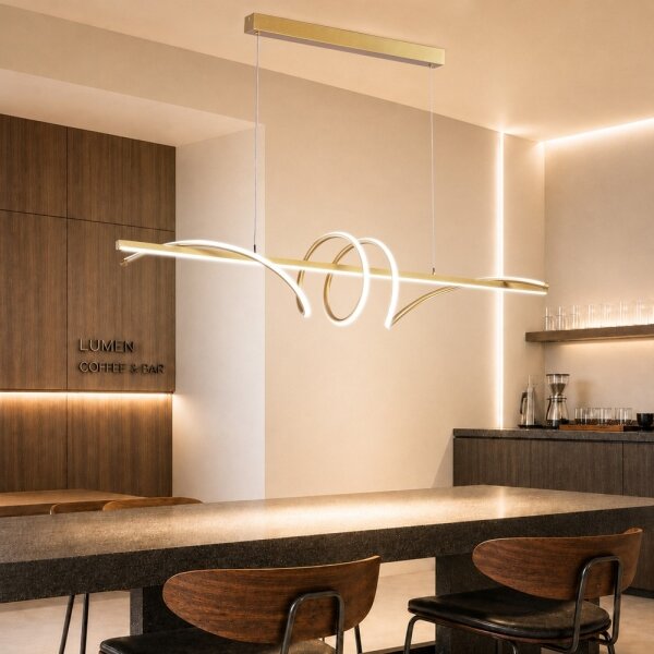 BRILAGI - LED димируем полилей на кабел SIGNATURE LED/50W/230V 120 cm златист + дистанционно управление