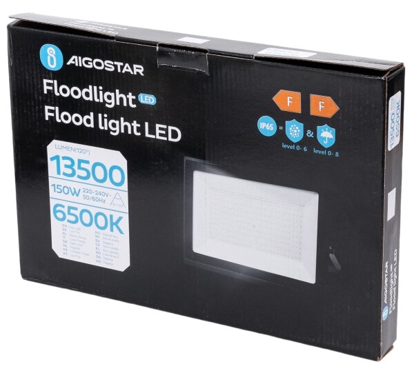 Aigostar - LED прожектор LED/150W/230V 6500K IP65 черен