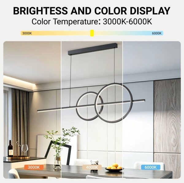 BRILAGI - LED димируем полилей на кабел SIGNATURE LED/53W/230V 120 см черен + ДУ
