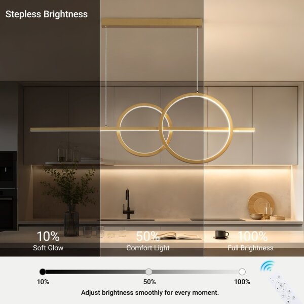 BRILAGI - LED димиращ полилей на кабел SIGNATURE LED/53W/230V 120 см златен + дистанционно управление