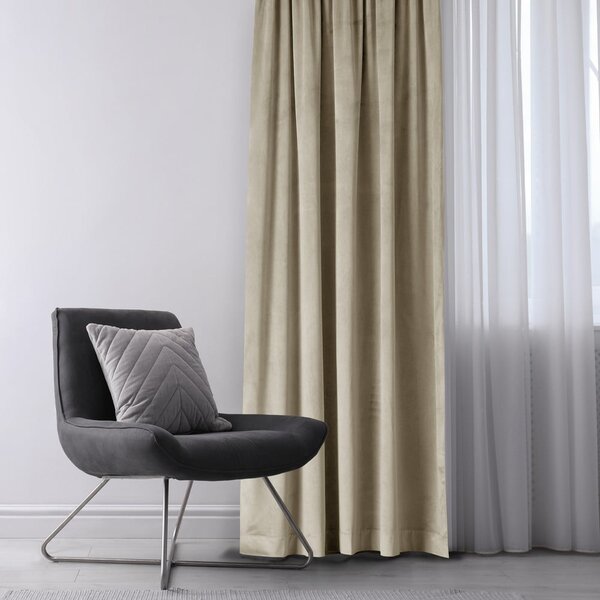 Кафяво/бежово затъмняващо перде 140x245 cm Eyelets – Restilo