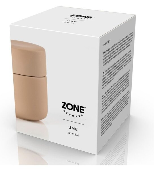 Бежов глинен органайзер за баня за памучни тампони Ume – Zone