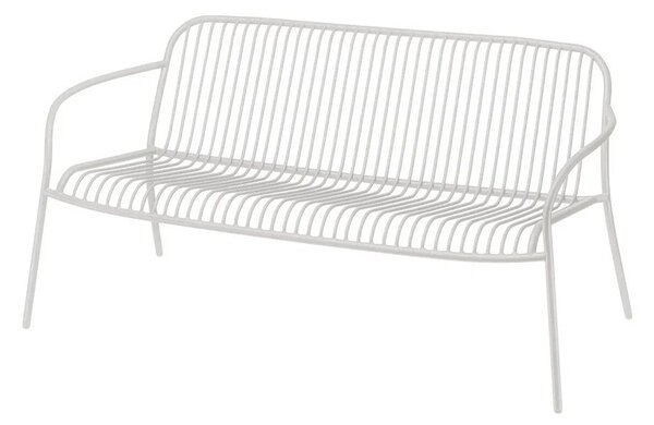 Светлосива градинска пейка метална Yua Wire – Blomus