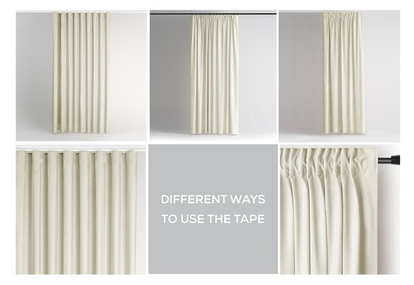 Кремаво затъмняващо перде 140x270 cm Pleat – Restilo