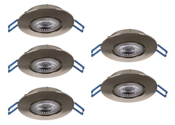 Eglo 300194 - Комплект от 5 вградени LED осветителни тела GEDREZ LED/4,9W/230V, Ø 9 см, хром