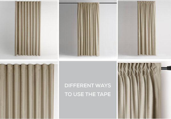 Кафяво/бежово dimout перде 140x245 cm Pleat – Restilo