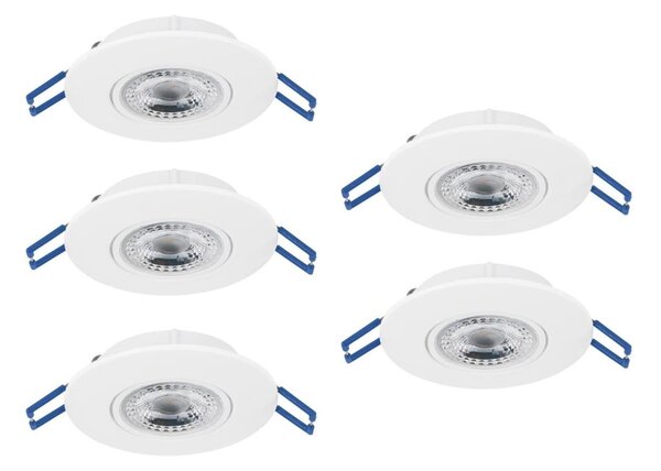 Eglo 300185 - Комплект от 5 вградени LED осветителни тела GEDREZ LED/4,9W/230V Ø 9 см, бели