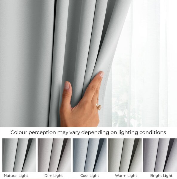 Светлосиво затъмняващо перде 140x245 cm Kierra – Restilo