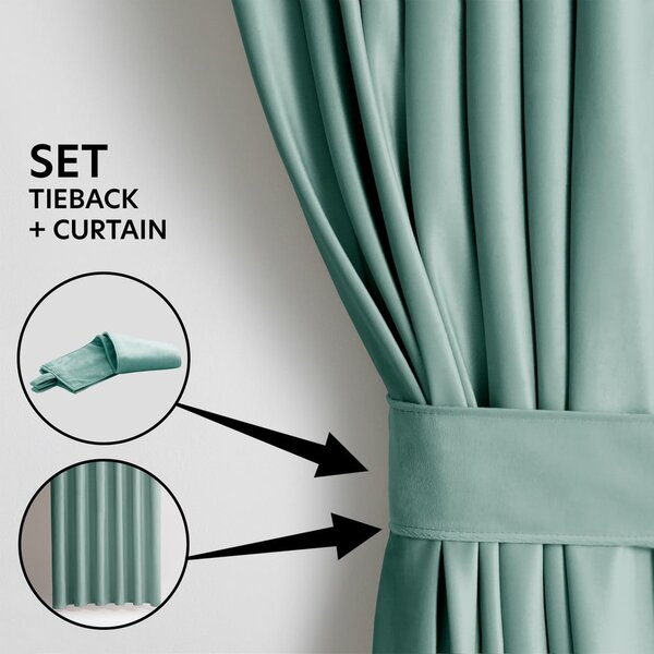 Светлозелено dimout перде 140x245 cm Pleat – Restilo